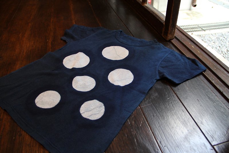 Blue dye T-shirt ░ Dot XL - Men's T-Shirts & Tops - Cotton & Hemp Blue