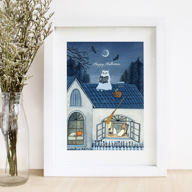 "Bear and Piglet Series"-Halloween printed illustrations (print) - Posters - Paper 