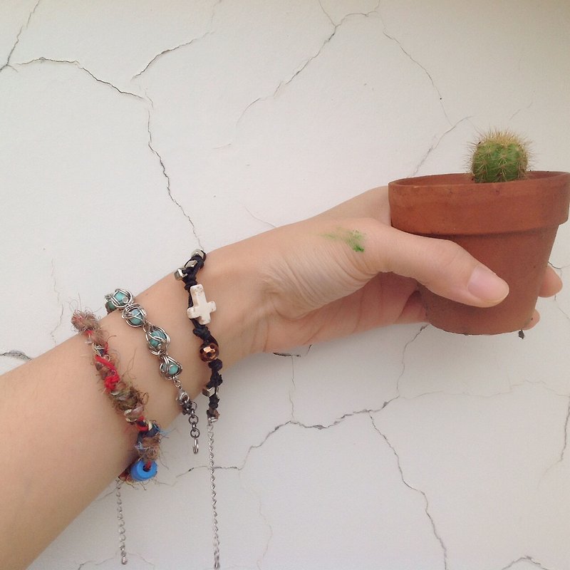 A shiny heart / bracelet bracelet feels tangled snake diversified connotation sale - Bracelets - Cotton & Hemp Multicolor