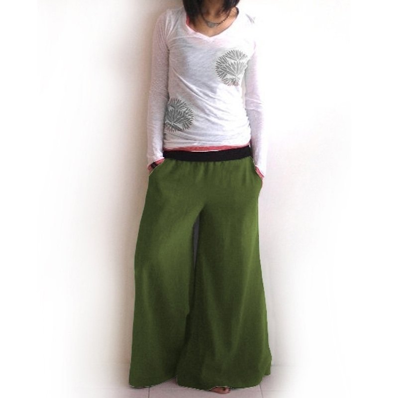 rachelkong專屬下單區 - กางเกงขายาว - ผ้าฝ้าย/ผ้าลินิน 