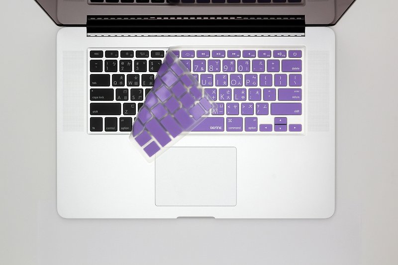 BEFINE MacBook Pro 13/15 Special Retina Version Chinese Keyboard Protector Purple Background White - Tablet & Laptop Cases - Other Materials Purple