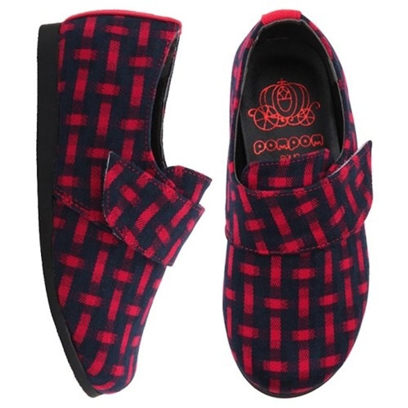 買鞋送襪 - SPUR 方格圖案平底童裝鞋 FF6037 RED(不設退換) - 其他 - 其他材質 紅色