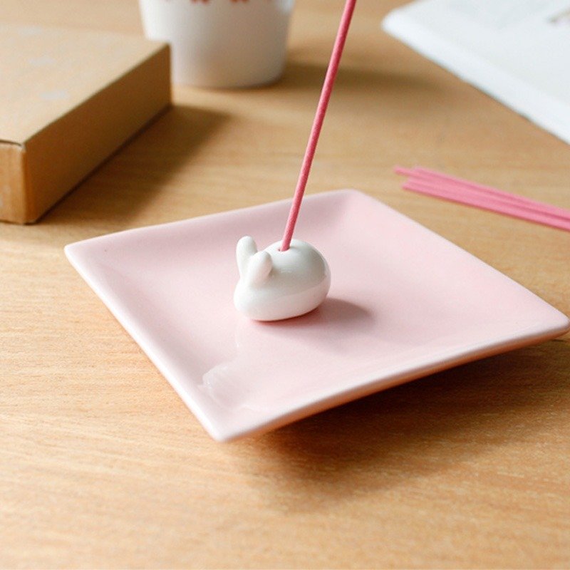 U-PICK original product life ceramic incense incense seat insert gift - rabbit / duck / Whale / Owl / tower - น้ำหอม - วัสดุอื่นๆ สึชมพู