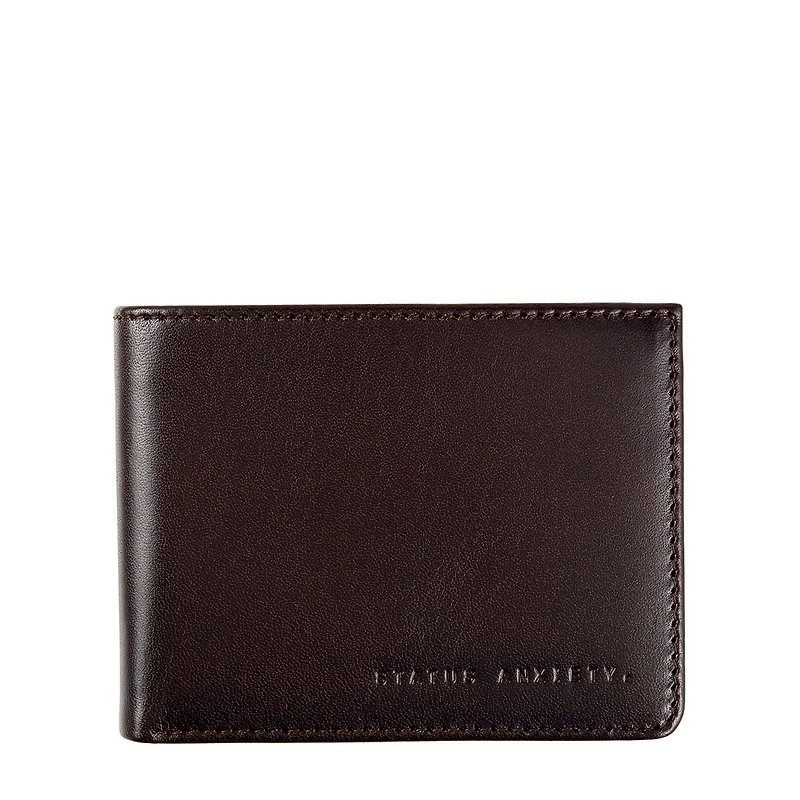 WALTER Short Clip_Chocolate / Dark Brown - Wallets - Genuine Leather Brown