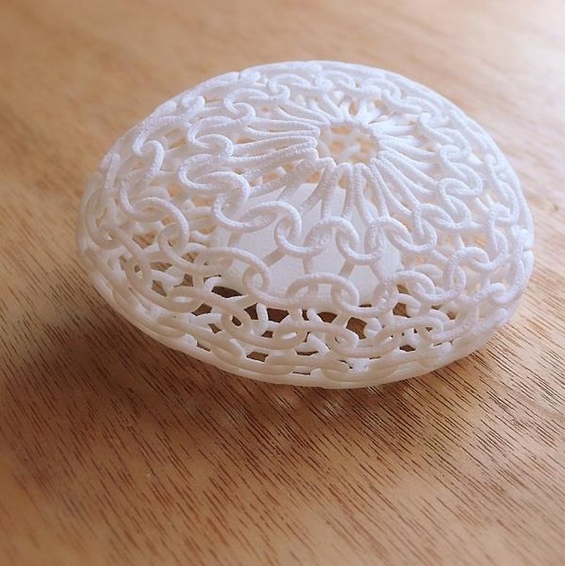 knit white brooch - Brooches - Plastic White