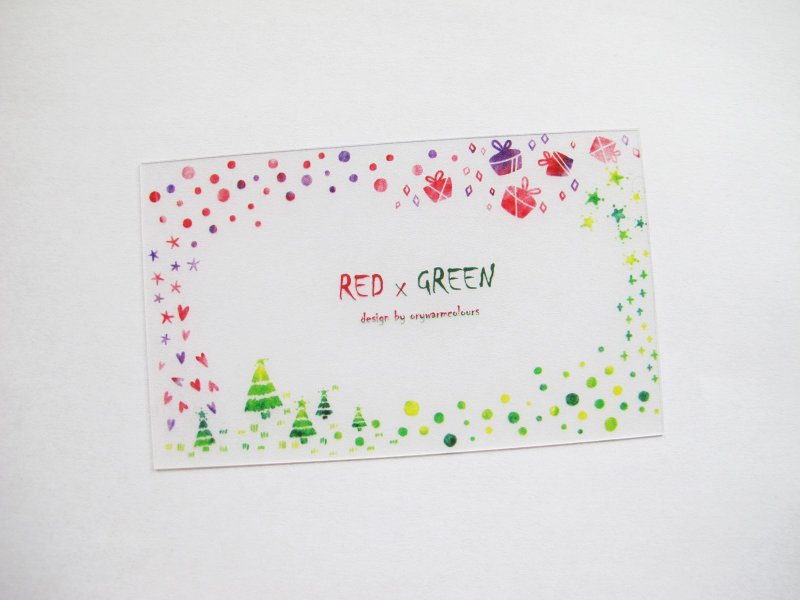 －RED x GREEN－ 分裝片 - 卡片/明信片 - 防水材質 多色