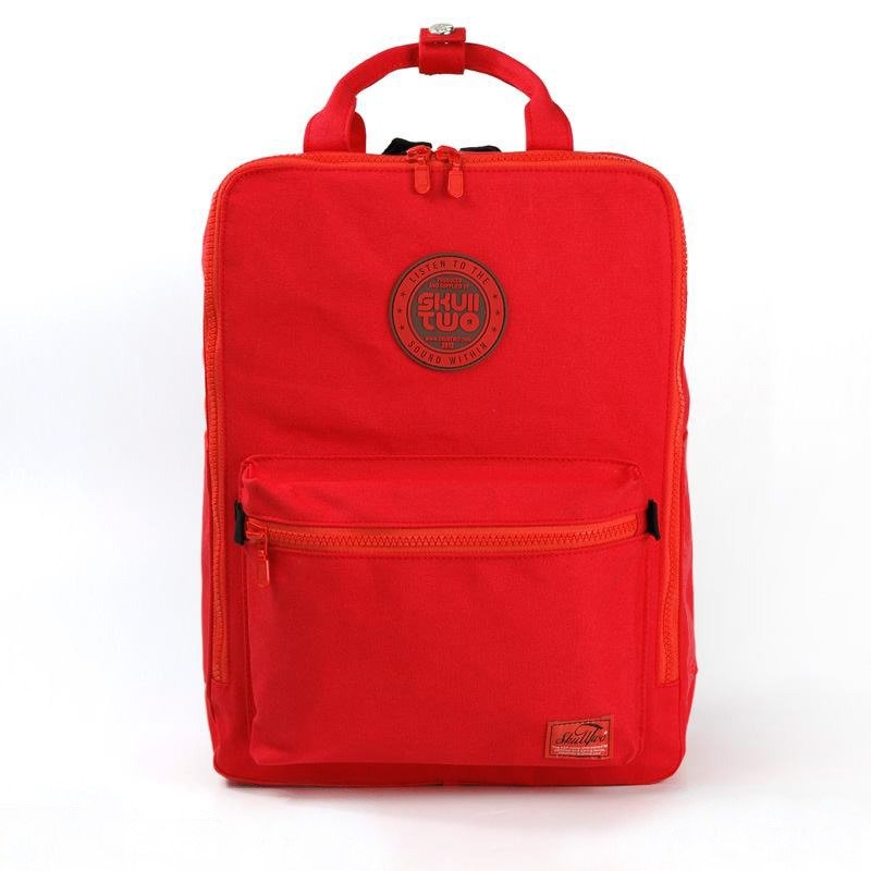 [SKUllTWO BAG] 法拉利紅 / 帆布後背包 / 附防塵袋 - 後背包/背包/書包 - 其他材質 紅色