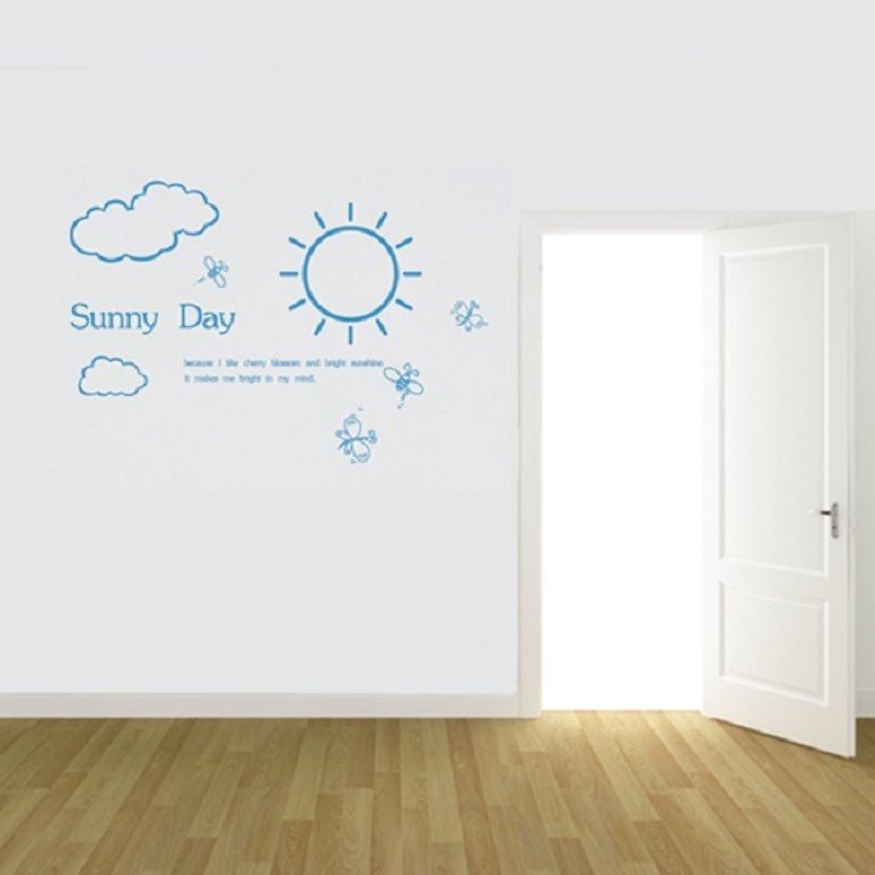 "Smart Design" creative non-marking wall sticker◆Available in 8 colors in sunny days - Wall Décor - Plastic Pink