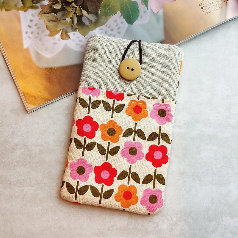 Customized phone bag, mobile phone bag, mobile phone protective cloth cover such as iPhone flower (P-67) - Phone Cases - Cotton & Hemp 
