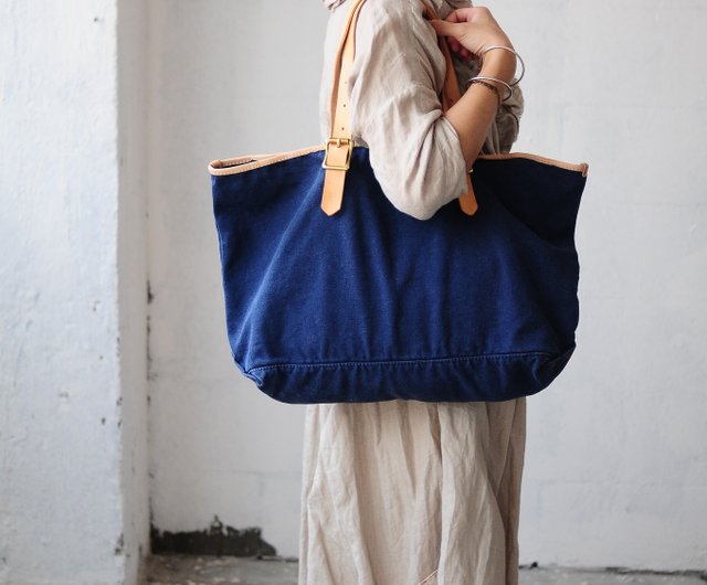 ハンドメイドバッグ Washed Canvas 帆布 ミリタリートートバッグ ハンドメイドバッグ♡ Washed Canvas 帆布 ミリタリートートバッグ