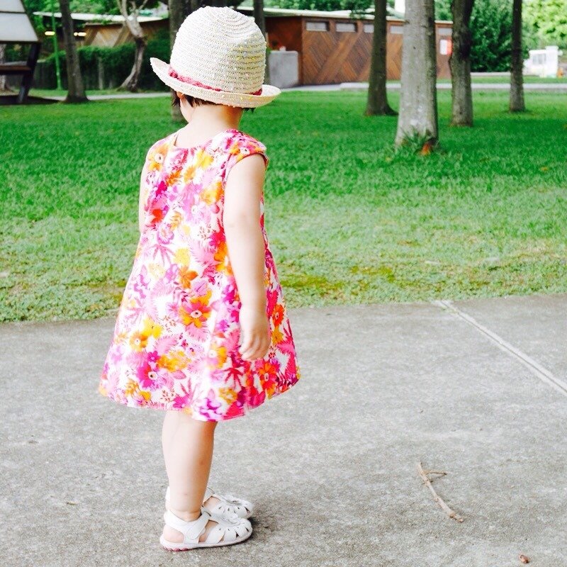 Dress baby skirt baby girl [pink Hawaii wind - princess skirt material package] for 3 years old 6 years old - อื่นๆ - วัสดุอื่นๆ สีแดง