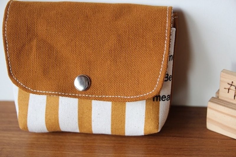 Cotton Fabric: Canvas Coin Purses, Ginger Yellow Canvas+ - Coin Purses - Cotton & Hemp Yellow