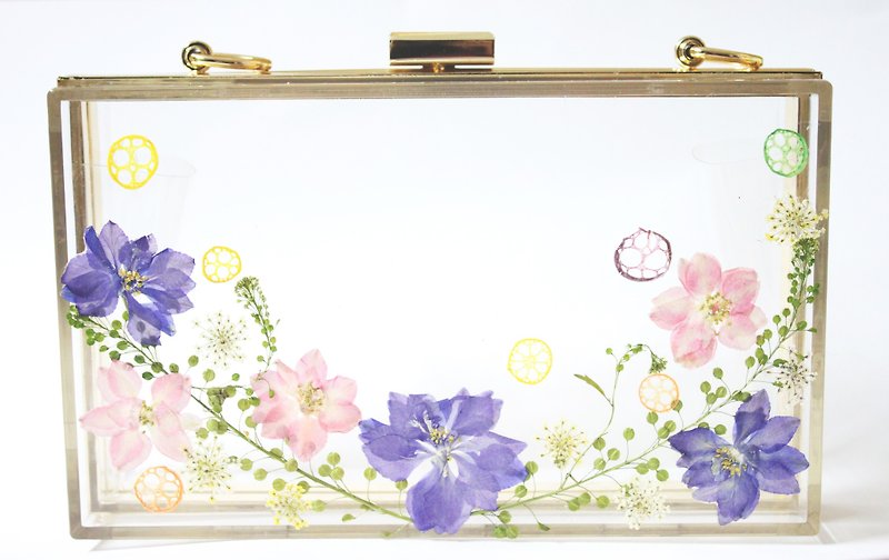 Pressed Flowers Clutch Tailor made - Clutch Bags - Plants & Flowers Multicolor