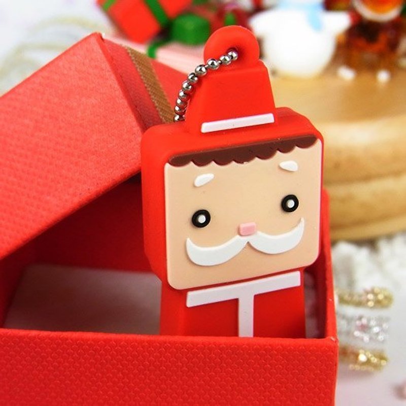 Kalo卡樂創意 4G 聖誕隨身碟 聖誕老人 雪人 麋鹿 聖誕樹 - USB 手指 - 矽膠 多色