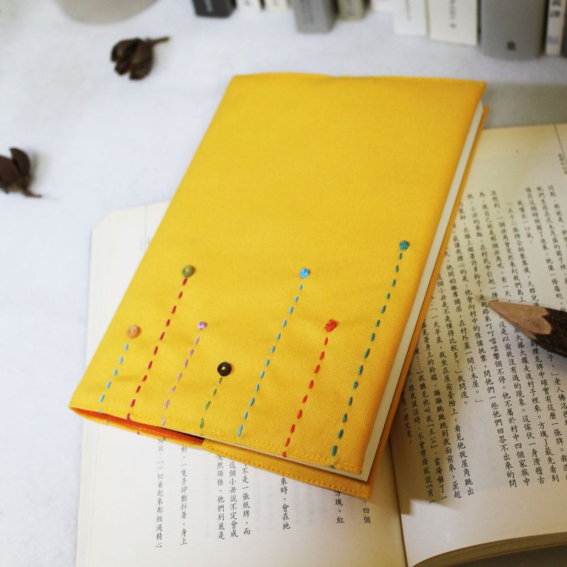 手作書衣筆記本【重慶森林】銘黃色帆布款 (大本=A5) - 筆記本/手帳 - 其他材質 黃色