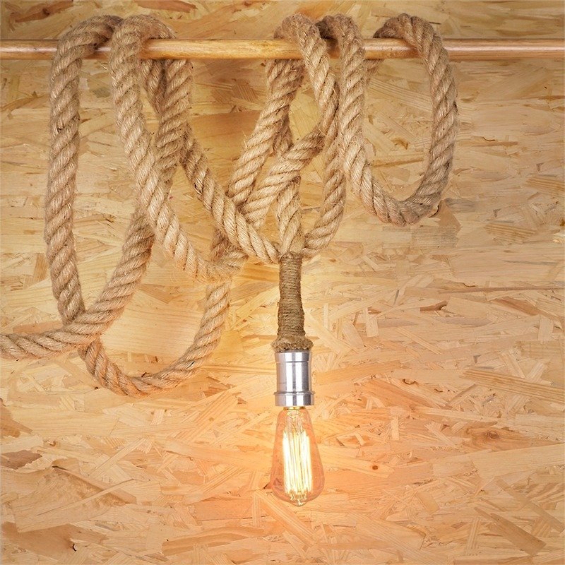 シックロープズーラエジソンランプ - 照明・ランプ - コットン・麻 ブラウン