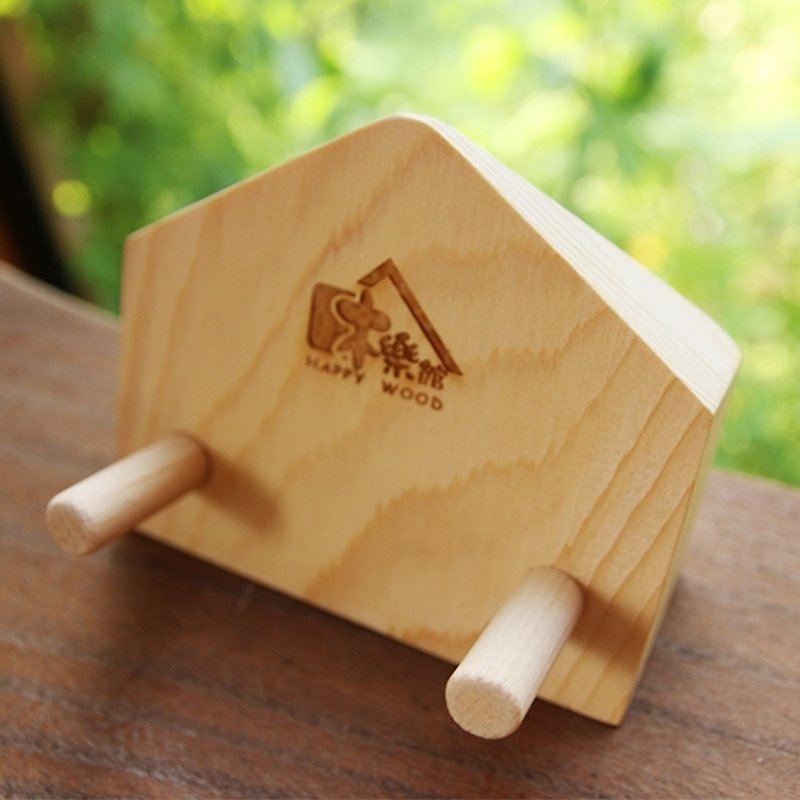 Wooden Business Card & Phone Holder - ที่ตั้งบัตร - ไม้ สีน้ำเงิน