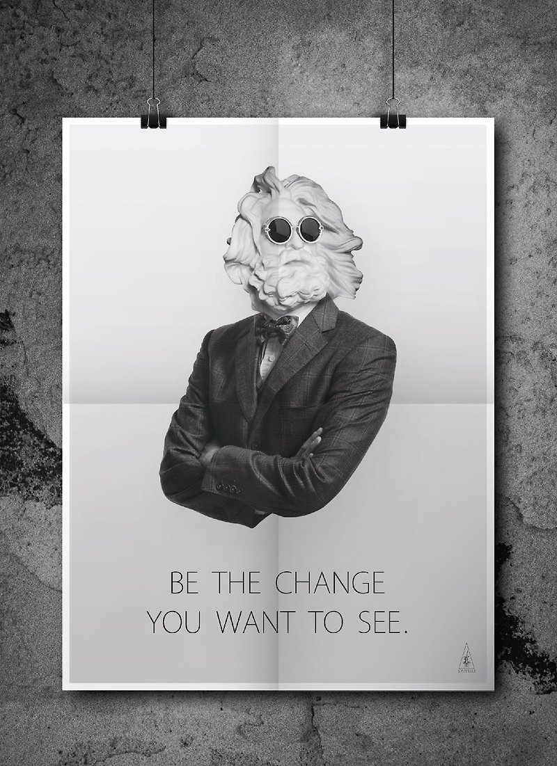 L'appeso The Hanged Man Be the Change poster - Wall Décor - Paper Gray