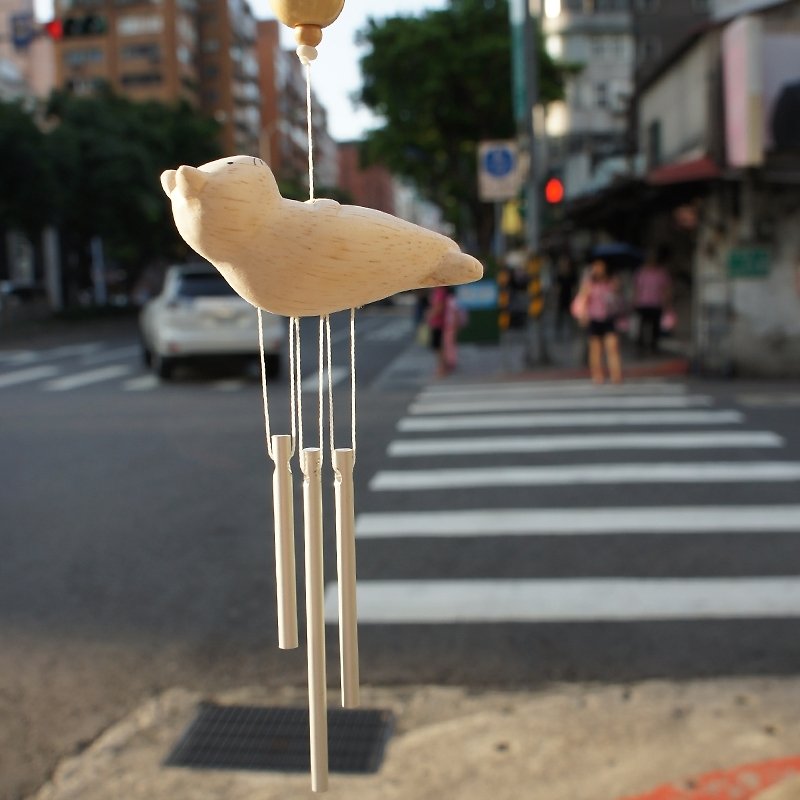 Small things, good days, wind chimes _ wooden small animal series _ leeches - Items for Display - Wood Khaki