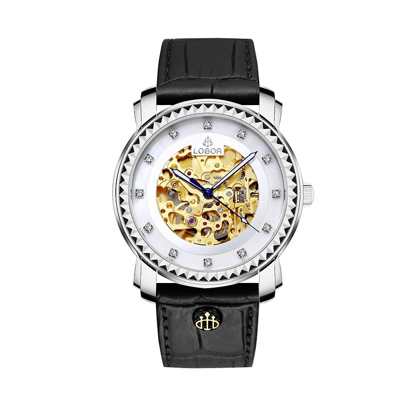 Premier Staunton 41mm 日本機械 黑色皮帶 香港製造 LOBOR 手錶 - 女裝錶 - 防水材質 黑色