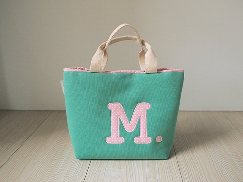 hairmo. Only one letter out of the bag - Lake Green / pink dot (one- customized letters) - Handbags & Totes - Other Materials Green