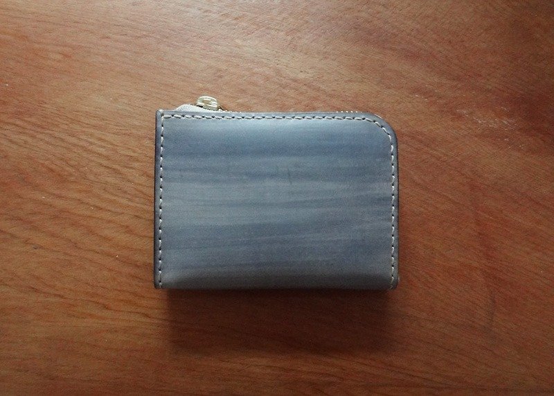 Universal three short clip - pastel gray - Wallets - Genuine Leather Gray