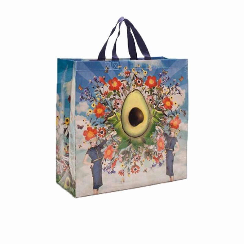 Blue Q large shopping bag - Avocado Avocado (double strap) - Messenger Bags & Sling Bags - Other Materials 
