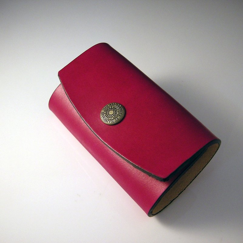isni [six] Rose Red Hook Wallets grade European leather [ri の hand as ke ki ー ー su] - ที่ห้อยกุญแจ - หนังแท้ สีแดง