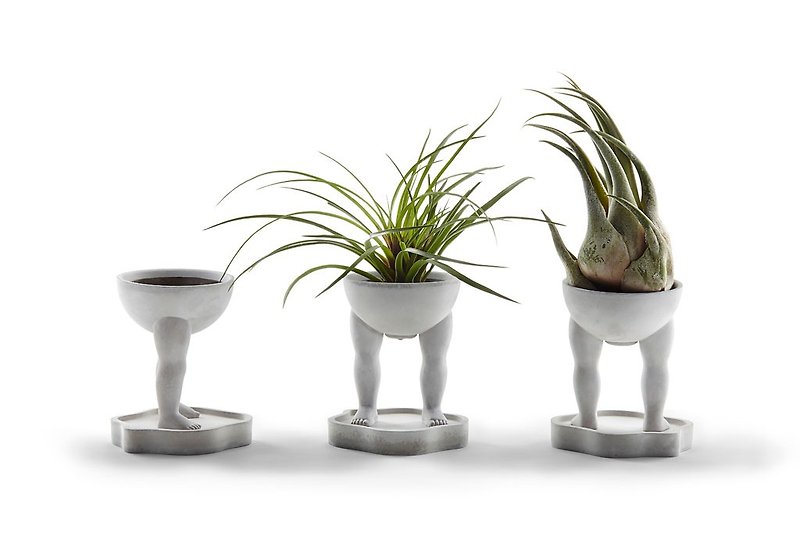 biaugust DECO_ Good Samaritan No.3 Potted Plants (Plants Not Included) - Pottery & Ceramics - Eco-Friendly Materials Gray