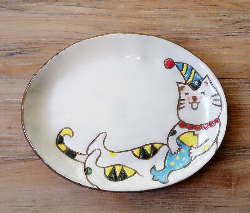 Kitty little prince ─ good shape to meet ✖ plate - Pottery & Ceramics - Other Materials 