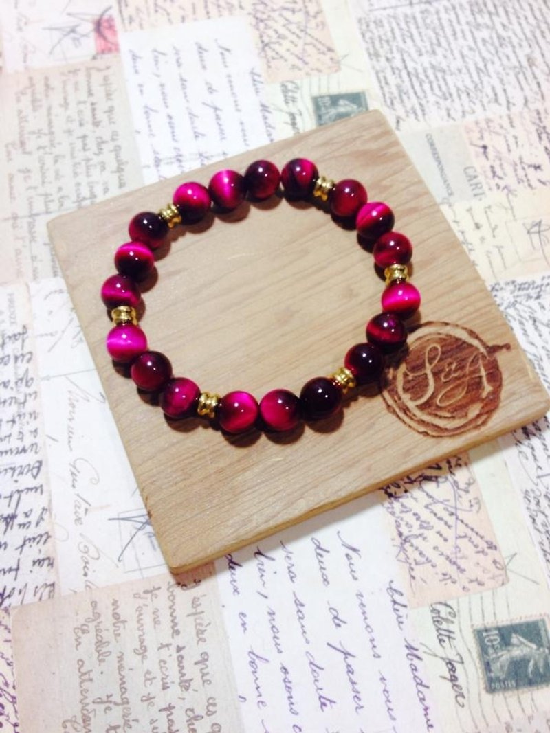 S & amp; A Rose beaded bracelet - Metalsmithing/Accessories - Other Materials Red