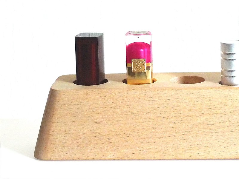 Makeup stationery storage seat to coax women's small gifts~ - กล่องเก็บของ - ไม้ 