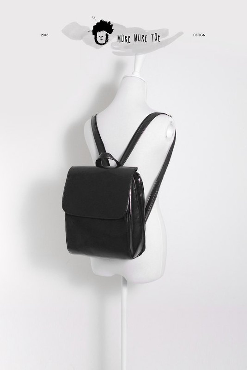 【聖誕禮物】乖寶寶簡單黑色皮革書包－新色！ - Messenger Bags & Sling Bags - Genuine Leather Black