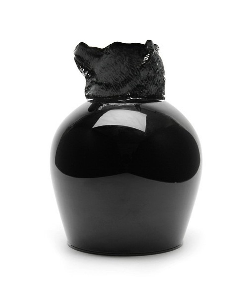 Japanese goody grams animal wine glass bear bear - Teapots & Teacups - Plastic Black