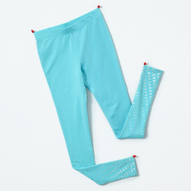 レギンスの女性モデルシルバー童子の毛 - オーロラブルー - パンツ レディース - その他の素材 多色