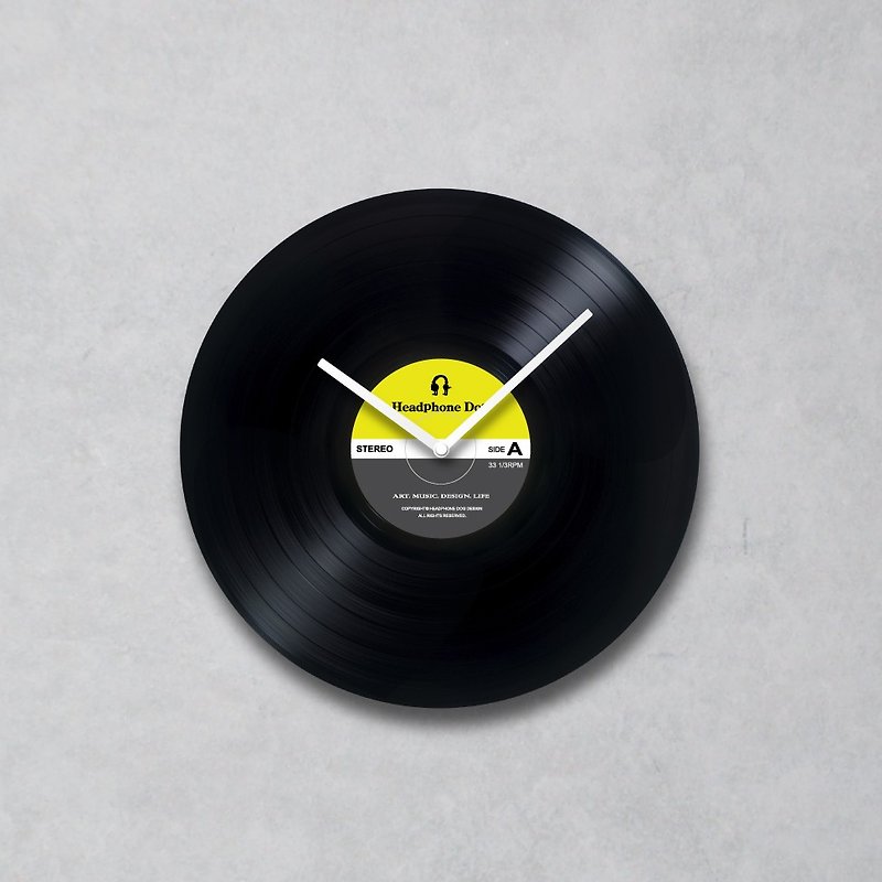 HeadphoneDog Vinyl Clock - Clocks - Other Metals Black