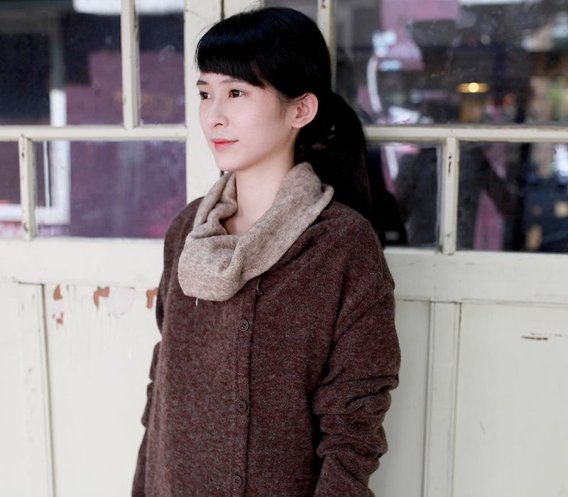 OMAKE 長版不規則風衣外套（咖啡） - Women's Casual & Functional Jackets - Other Materials Brown