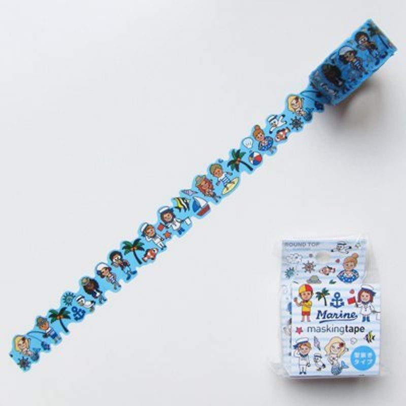 ROUND TOP 日本和紙膠帶　　　　(RT-MK-008 夏日海洋) - Washi Tape - Paper Blue