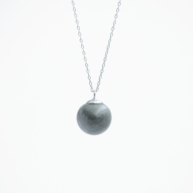 Mercury Concrete Planet Necklace - Necklaces - Cement Gray