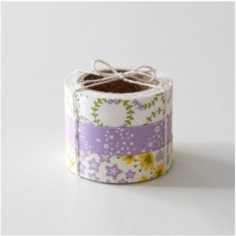 Nordic Dailylike fabric tape cloth tape (c into) 46-wildflower, E2D54227 - มาสกิ้งเทป - วัสดุอื่นๆ สีม่วง