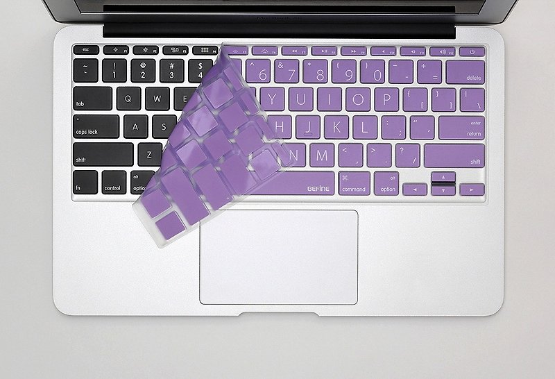 BEFINE MacBook Air 11 special keyboard protective film (KUSO English Lion Edition) white on purple (8809305221590) - Computer Accessories - Other Materials Purple