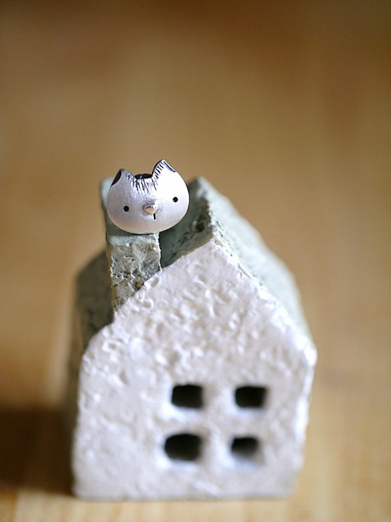 **~ Meow~Meow~Meow*Pure silver earrings<This area is one~>** Sheep + pure hand-made - ต่างหู - เงินแท้ สีเงิน