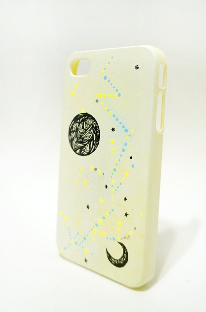 【光點－手繪系列】iPhone 手機殻 - 手機殼/手機套 - 塑膠 黃色