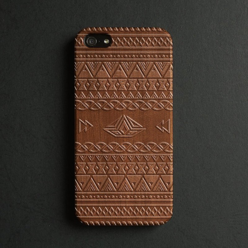 Real wood engraved iPhone 6 / 6 Plus case 043 - Phone Cases - Wood Multicolor
