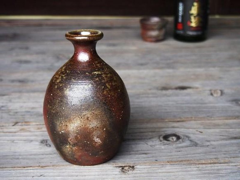 Bizen sake bottle [with box Tung] _t001 - Pottery & Ceramics - Other Materials Brown