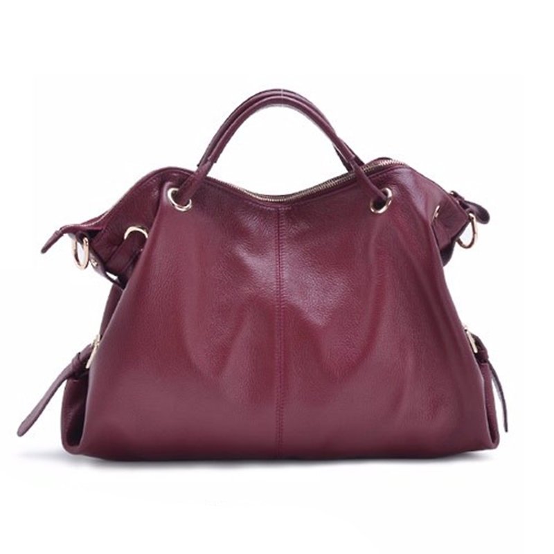 La Poche Secrete: smiling girl will pack _ _ understated red leather hand shoulder bag _1912 - Handbags & Totes - Genuine Leather Black