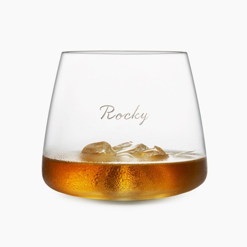 300cc [Normann Copenhagen, Denmark] Iceberg Whiskey Glass Carved Iceberg Glass - Bar Glasses & Drinkware - Glass Yellow