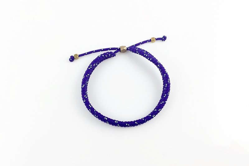 「進口細版深紫編織拉繩」 - 手鍊/手環 - 其他材質 紫色