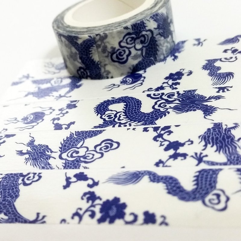 Masking Tape Porcelain Dragon - มาสกิ้งเทป - กระดาษ 