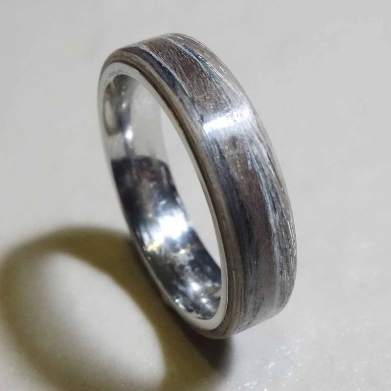 Gray Maple Steel Ring - แหวนทั่วไป - ไม้ สีเทา